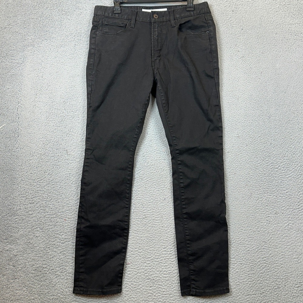 Express Jeans Pants Mens 34X32 Alec Super Skinny Fit Black Sim Fit Stretch Denim